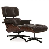 кресло eames style lounge chair палисандр коричневое в Самаре