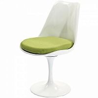 стул eero saarinen style tulip chair зеленая подушка в Самаре