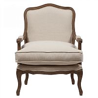 кресло мягкое с подлокотниками бежевое louisa bergere chair в Самаре