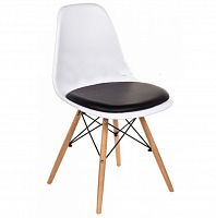 стул деревянный pc-011 белый / черный (eames style) в Самаре