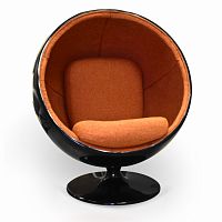 кресло ball chair черно-коричневое в Самаре