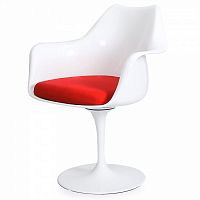 стул eero saarinen style tulip armchair красная подушка в Самаре