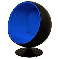 кресло eero ball chair синее с черным в Самаре