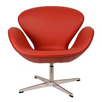 кресло arne jacobsen style swan chair красное в Самаре