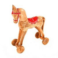 украшение новогоднее лошадка на колесах christmas horse, 40х30х13 см в Самаре