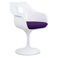 кресло tulip armchair бело-фиолетовое шерсть в Самаре