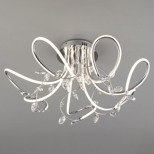 потолочная светодиодная люстра eurosvet irvine 90106/7 хром в Самаре